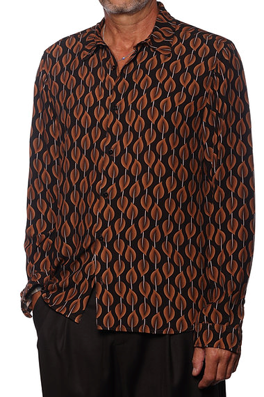Camicia Viscosa Foglia Altatensione