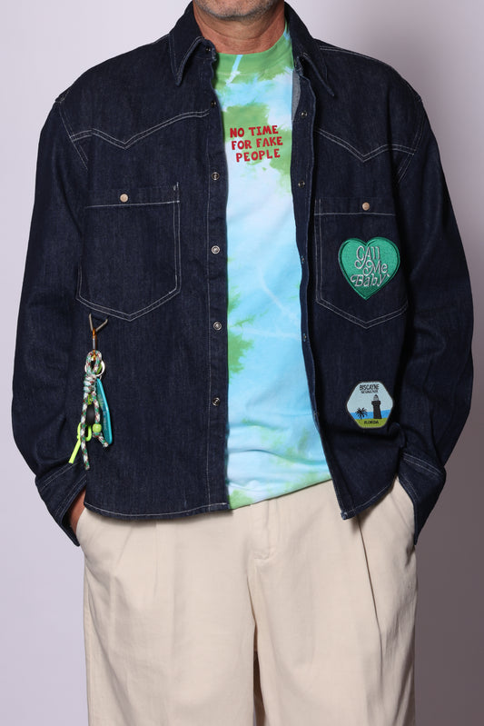 Camicia Denim Patch Berna