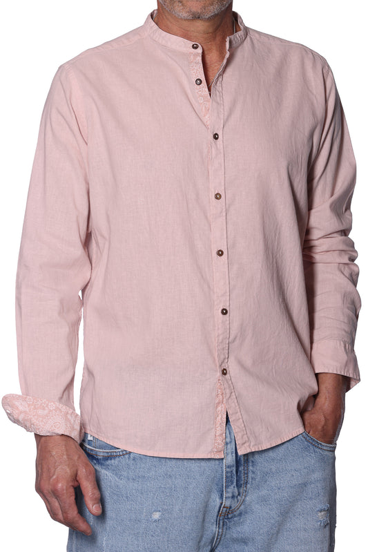 Camicia Coreana Misto Lino Imperial