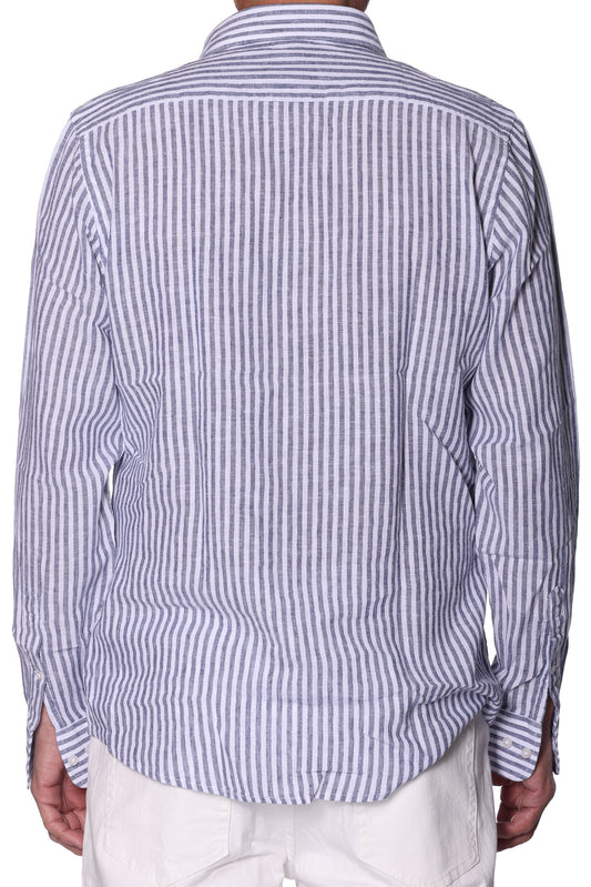 Camicia Coreana Misto Lino Riga Imperial