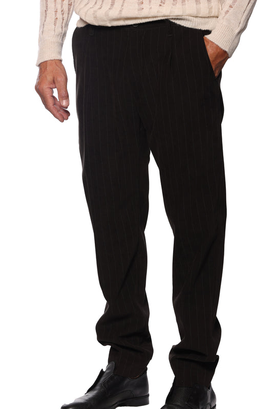 Pantalone Gessato Velluto Altatensione